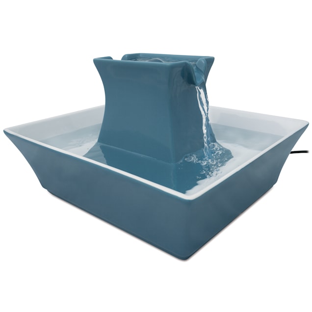 PetSafe Drinkwell Blue Pagoda Fountain, 70 oz. - Carousel image #1