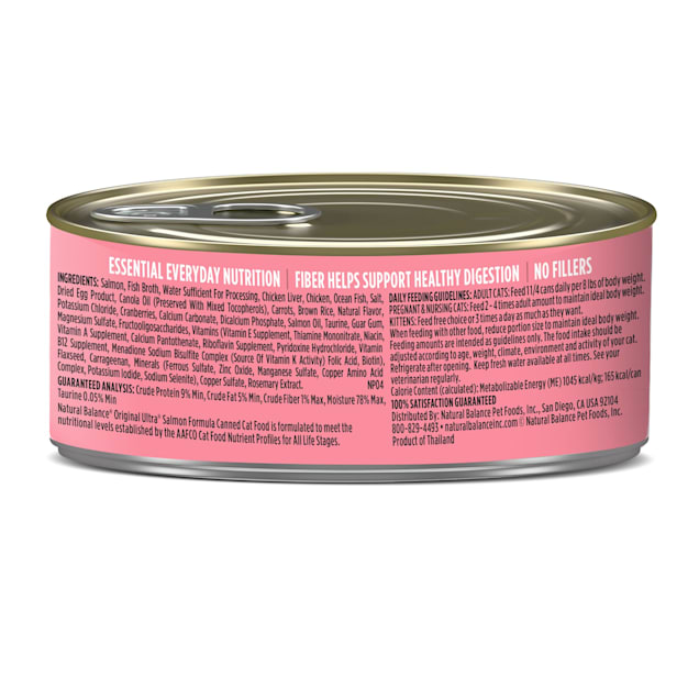 Natural Balance Salmon Formula Wet Cat Food, 5.5 oz., Case ...