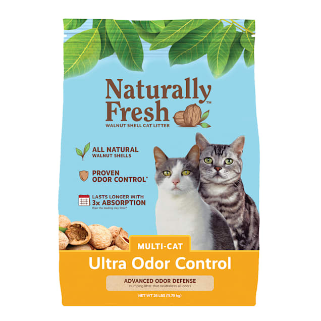 Naturally Fresh Ultra Odor Control Quick Clumping Natural Multi Cat Walnut Cat Litter 26 Lbs Petco