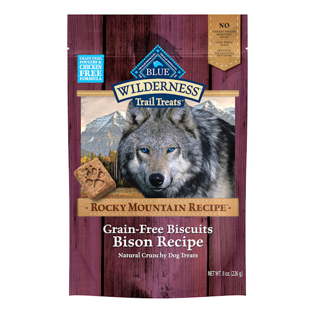 Blue Buffalo Blue Wilderness Rocky Mountain Recipe Bison Recipe Biscuits, 8 oz. - Carousel image #1