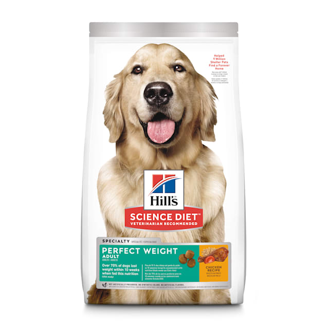 Hill S Science Diet Adult Perfect Weight Chicken Recipe Dry Dog Food 28 5 Lbs Petco