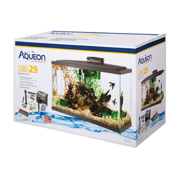 Aqueon Led 29 Gallon Aquarium Kit 32 25 L X 14 25 W X 20 63 H Petco
