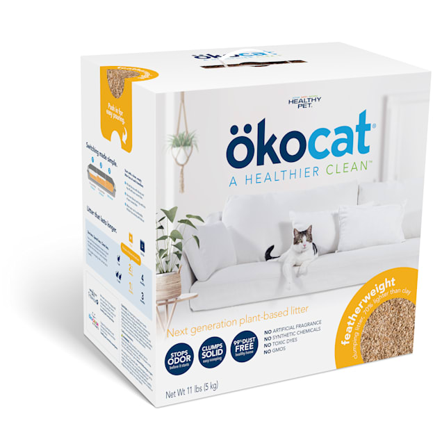 Okocat Unscented Featherwieght Clumping Wood Cat Litter, 11 lbs. Petco