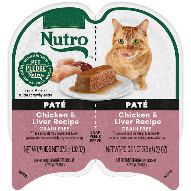 Nutro Perfect Portions Real Chicken and Liver Pate Wet Cat Food, 2.64 oz., Case of 24 - Carousel image #1