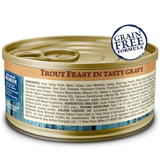 Blue wilderness trout cat food best sale