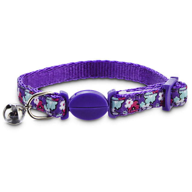 Bond & Co Purlple Flower Print Kitten Collar Petco
