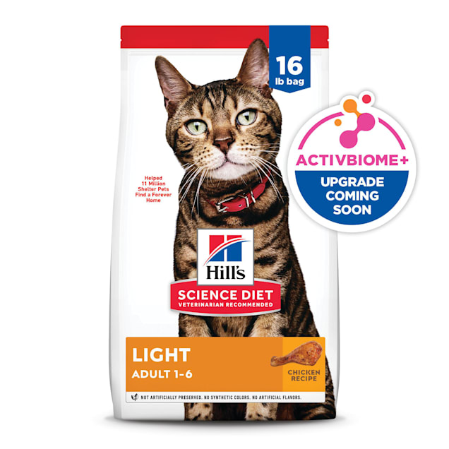 Hill s Science Diet Adult Light Dry Cat Food Chicken Recipe 7lb