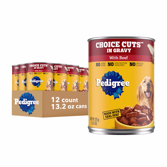 thumbnail interactive-video image 1 of Pedigree Chopped Ground Dinner Wet Dog Food Variety Pack - 24 X 13.2 Oz Cans 1 of 3