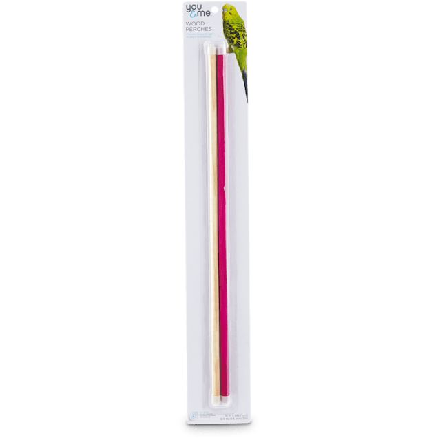 You Me Colorful 1 2 inch Wood Bird Perch 2 Pack X Large