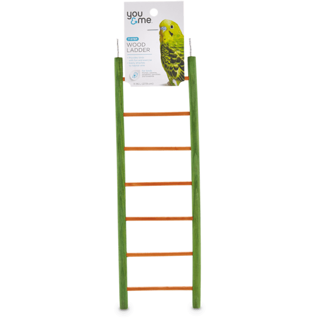 You & Me Bird 7Step Wood Bird Ladder, 11" L Petco