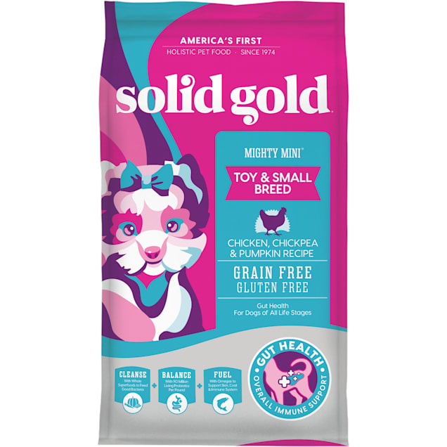 Solid Gold Grain-Free Mighty Mini with All Natural Chicken, Chickpea and Pumpkin Recipe Dry Dog Food, 11 lbs. - Carousel image #1