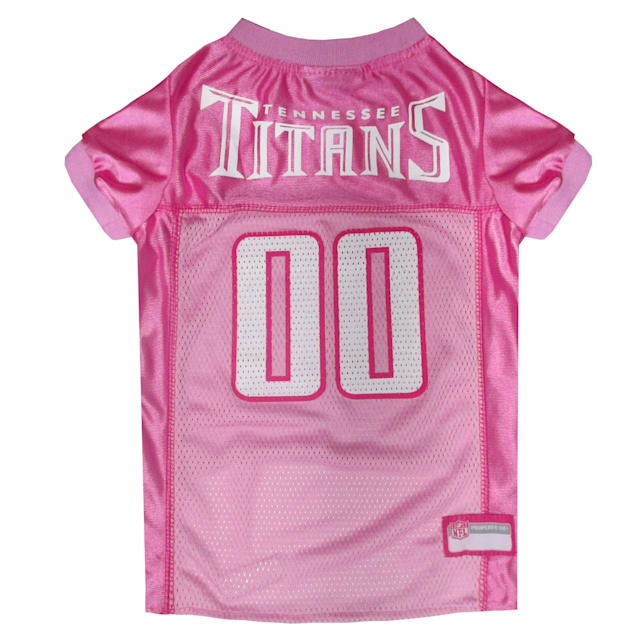 Pets First Tennessee Titans NFL Pink Mesh Jersey, X-Small - Carousel image #1