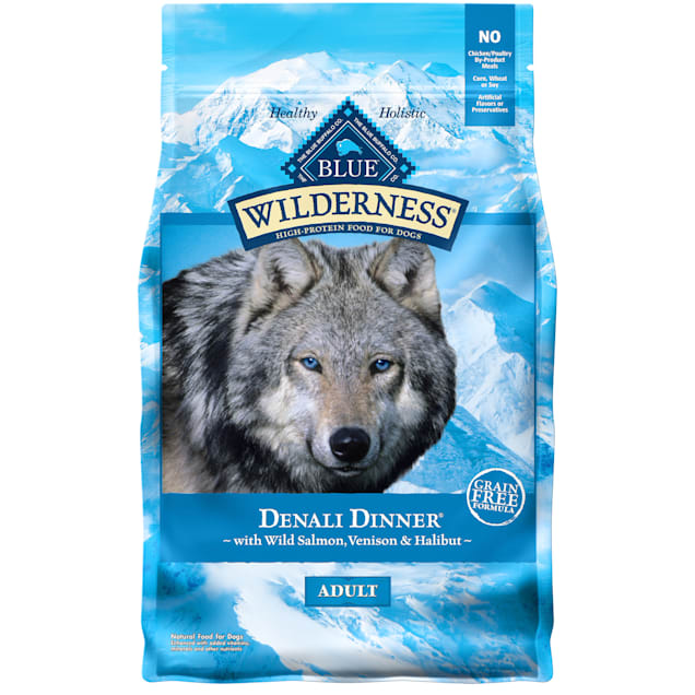 Blue Buffalo Blue Wilderness Denali Dinner with Wild Salmon Venison & Halibut Dry Dog Food, 4 lbs. - Carousel image #1
