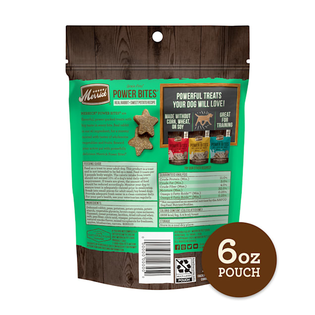 Merrick Power Bites Grain Free Snack with Real Rabbit Recipe