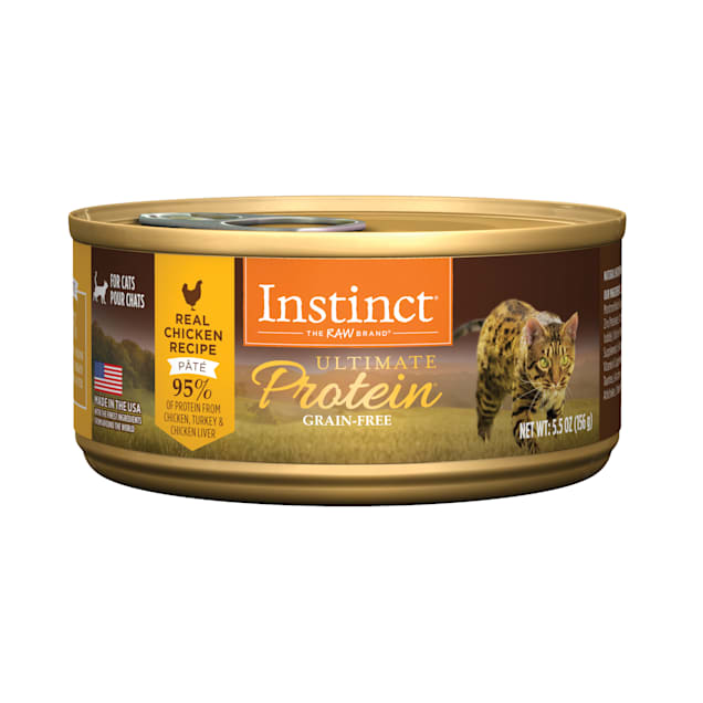 Instinct Ultimate Protein Grain Free Pate Real Chicken Recipe Wet Cat Food 5 5 Oz Case Of 12 Petco