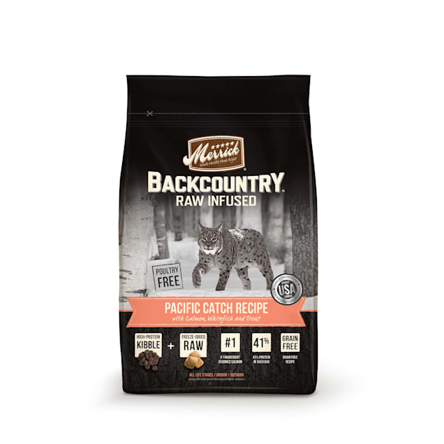 Merrick Backcountry Grain Free Raw Infused Pacific Catch Recipe Dry Cat Food, 10 lbs. - Carousel image #1