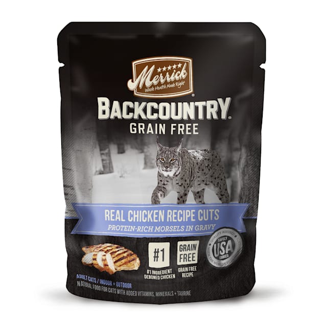 Merrick Backcountry Grain Free Real Chicken Recipe Cuts in Gravy Wet Cat Food, 3 oz., Case of 24 - Carousel image #1