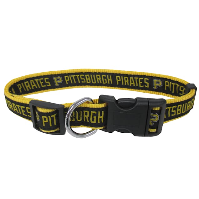 Pets First Pittsburgh Pirates Black Dog Collar, Extra Large at