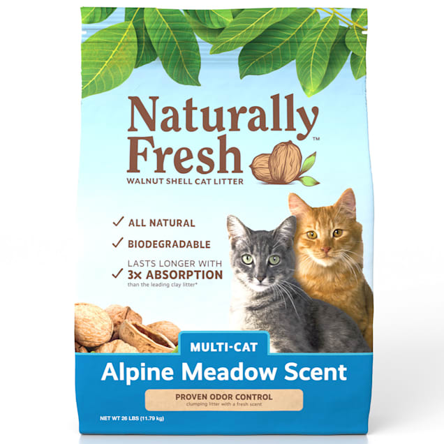 Naturally Fresh Alpine Meadow Scent Quick-Clumping Natural Multi Cat Walnut Cat Litter, 26 lbs. - Carousel image #1