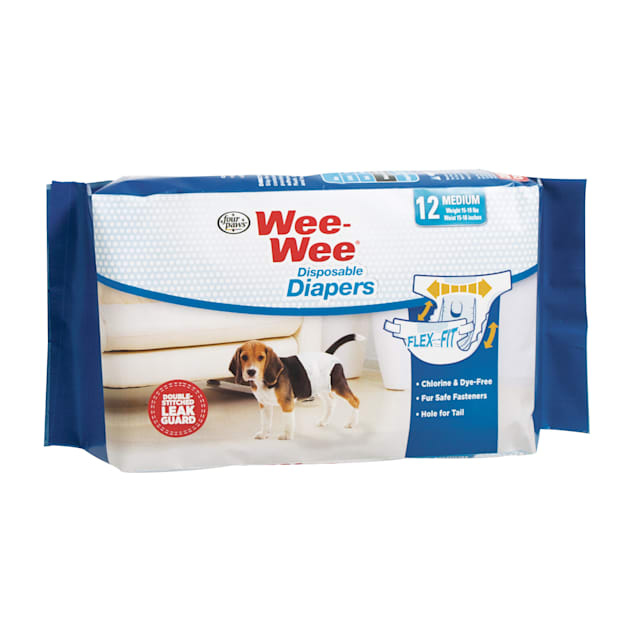 WeeWee Disposable Diapers, 12 Pack, Medium Petco