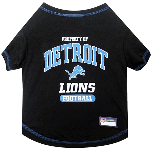 Pets First NFL NFC North T-Shirt For Dogs, Large, Detroit Lions