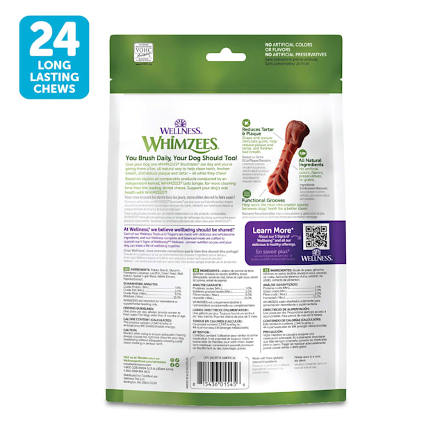 Toothbrush dog chews hot sale