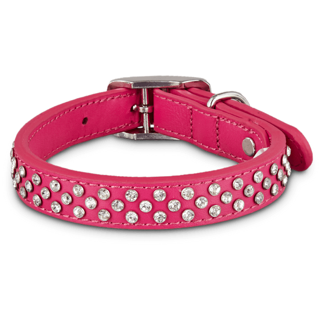 Bling Rhinestone Dog Collars Pet PU Leather Crystal Diamond Puppy Pet Collar  Pink Red Collars And Leashes For Dog Accessories - Price history & Review, AliExpress Seller - 0615 House Store