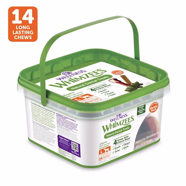 Wellness WHIMZEES Natural Chews, Large Size Dog Dental Treats