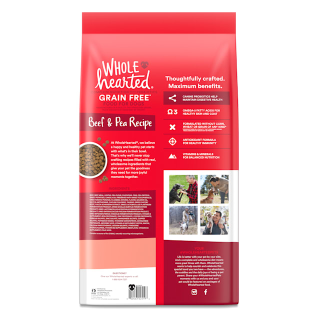Wholehearted grain free dog food reviews