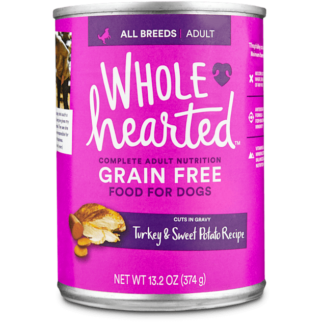 WholeHearted Grain Free Adult Turkey and Sweet Potato Recipe Wet Dog Food, 13.2 oz., Case of 12 - Carousel image #1