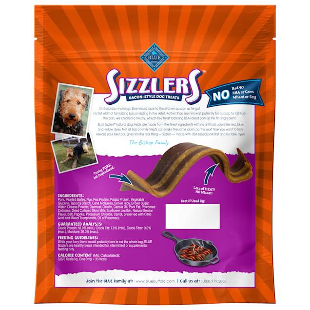 Blue Buffalo Blue Sizzlers Bacon Style Dog Treats 15 oz. Petco