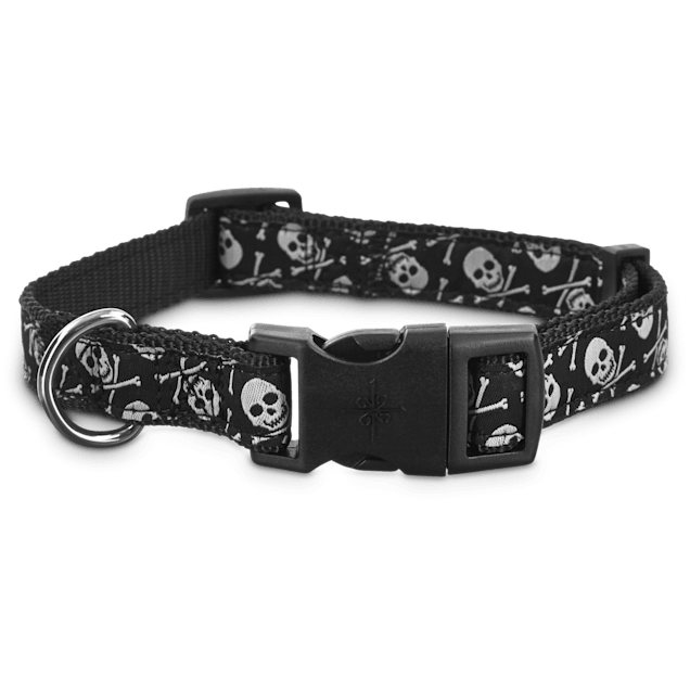 Good2go Black Skull Print Dog Collar Large Petco