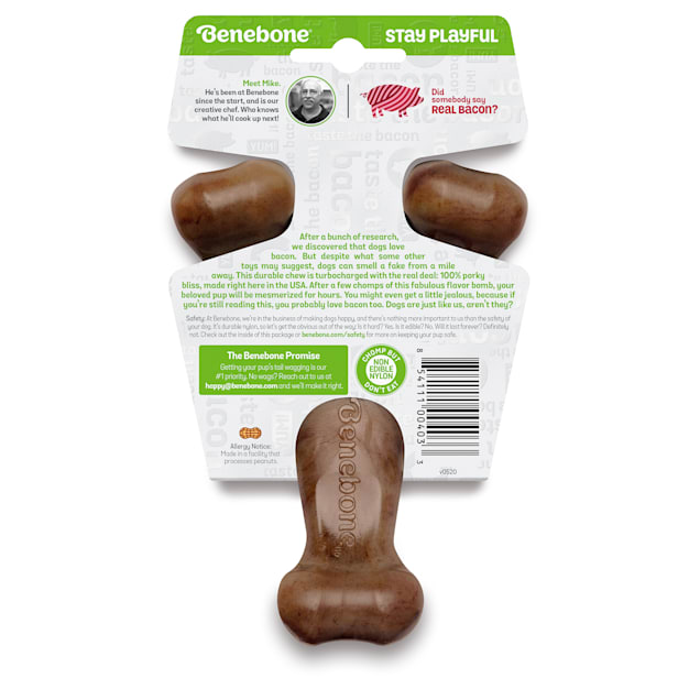 Benebone Bacon Flavored Wishbone Chew Toy Small Petco