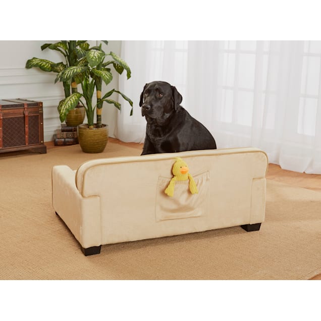 Enchanted Home Pet Caramel Ultra Plush Library Pet Sofa 40.5
