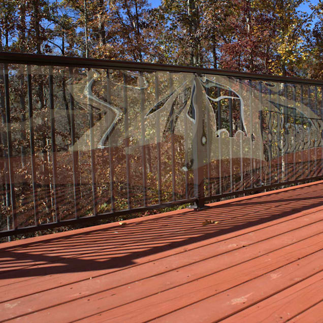 Cardinal Gates Clear Outdoor Deck Shield for Pet Safety, 0.02" L X 15' W X 33" H