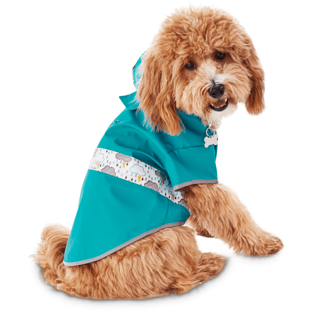 Good2Go Reversible Dog Raincoat in Blue, Extra Small - Carousel image #1