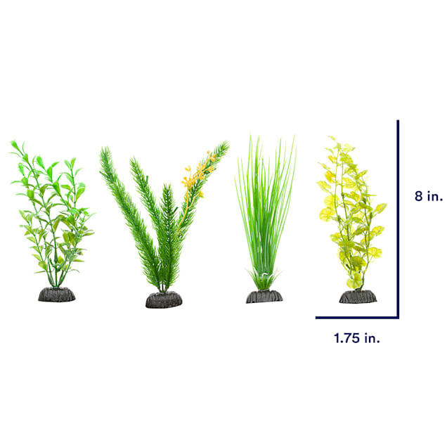 Imagitarium Green Plastic Aquarium Plants Midground Value Pack