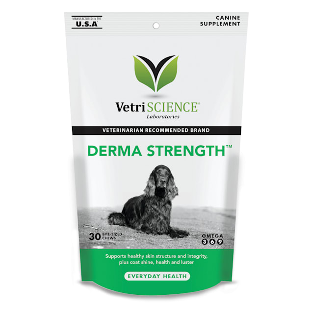 VetriScience Derma Strength Dog Treats for Skin & Coat, 30ct