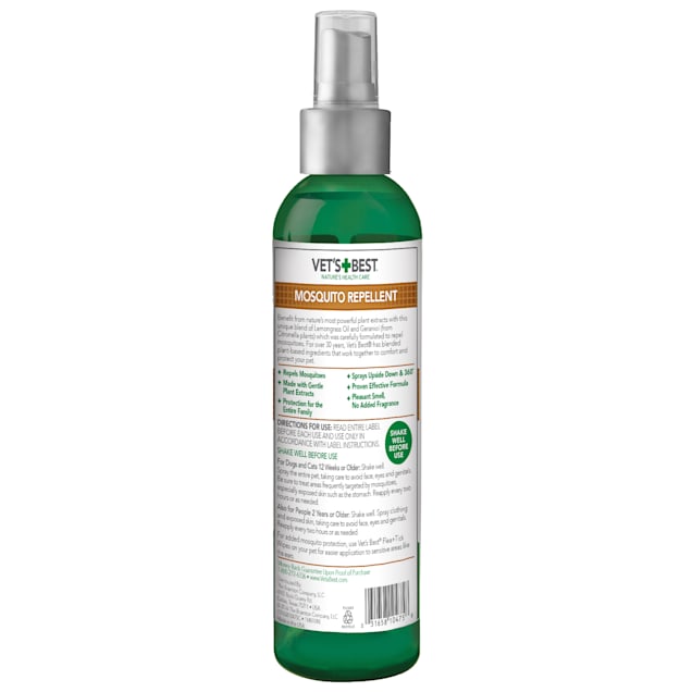 Vet s Best Mosquito Repellent Spray for Dogs Cats 8 fl. oz