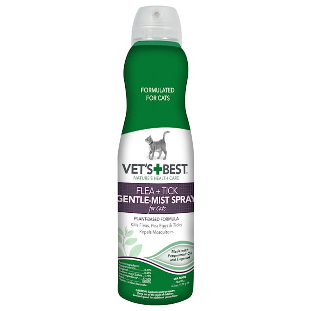 Vet's Best Flea & Tick Gentle Mist Spray for Cats, 6.3 oz - Carousel image #1