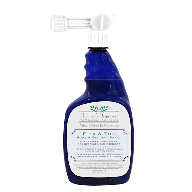 Richard's Organics Flea & Tick Home & Pet Bedding Spray, 32 oz - Carousel image #1
