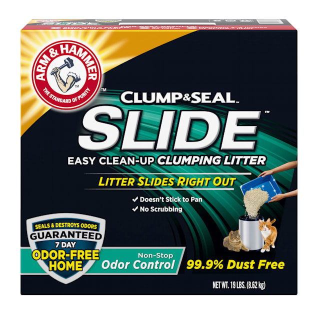 Arm & Hammer Clump & Seal Slide Non-Stop Odor Control Clumping Cat Litter, 19 lbs. - Carousel image #1