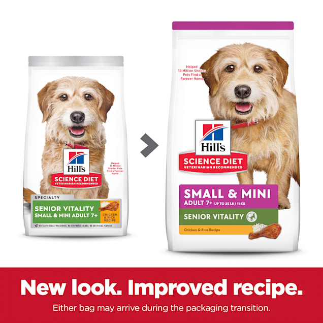 Hills senior deals dog food