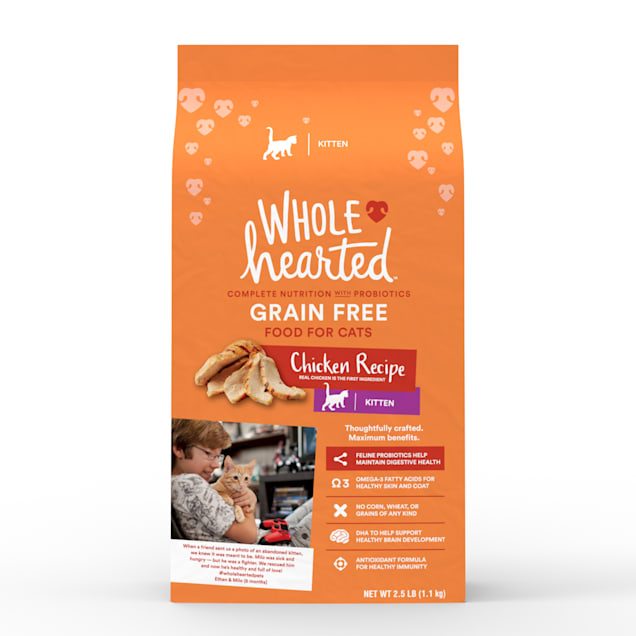 WholeHearted Grain-Free Chicken Recipe Dry Kitten Food, 2.5 lbs. | Petco