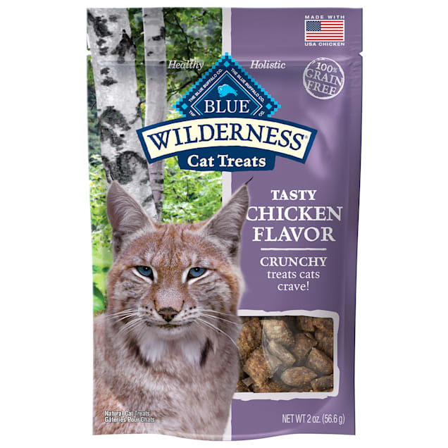 Blue Buffalo Blue Wilderness Chicken Flavor Crunchy Cat Treats, 2 oz. - Carousel image #1