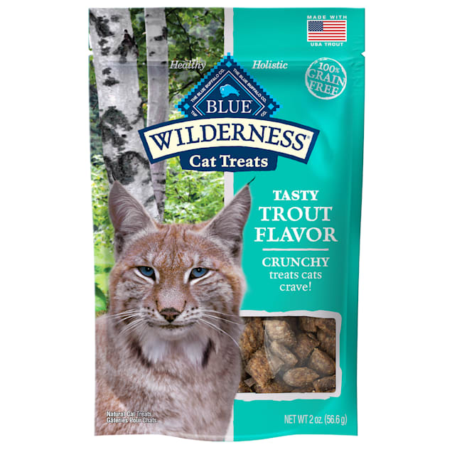 Blue Buffalo Wilderness Crunchy Trout Flavor Cat Treats, 2 oz - Carousel image #1