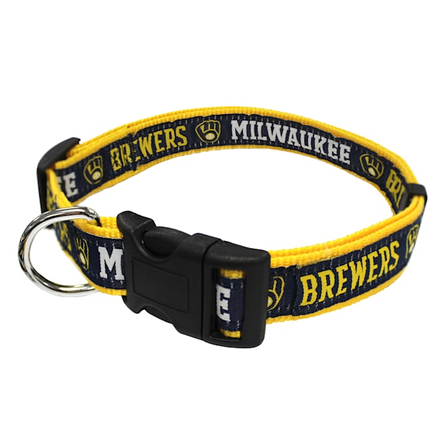 Pets First MLB Milwaukee Brewers Dogs and Cats Collar - Heavy-Duty, Durable  & Adjustable - Large 