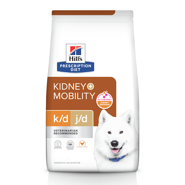 Hill's Prescription Diet k/d Kidney Care + Mobility Chicken Flavor Dry Dog Food, 18.7 lbs. - Carousel image #1