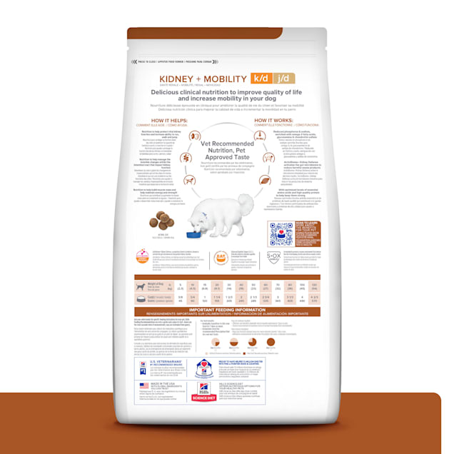 Hill's Prescription Diet k/d Kidney Care + Mobility Chicken Flavor Dry Dog  Food, 18.7 lbs.