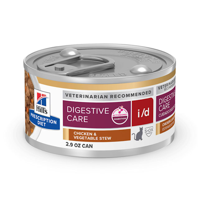 Hill S Prescription Diet I D Digestive Care Chicken Vegetable Stew Canned Cat Food 2 9 Oz Case Of 24 Petco